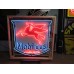 Original Porcelain Mobilgas Shield Sign w/Neon  52 IN W x 54 IN H 
